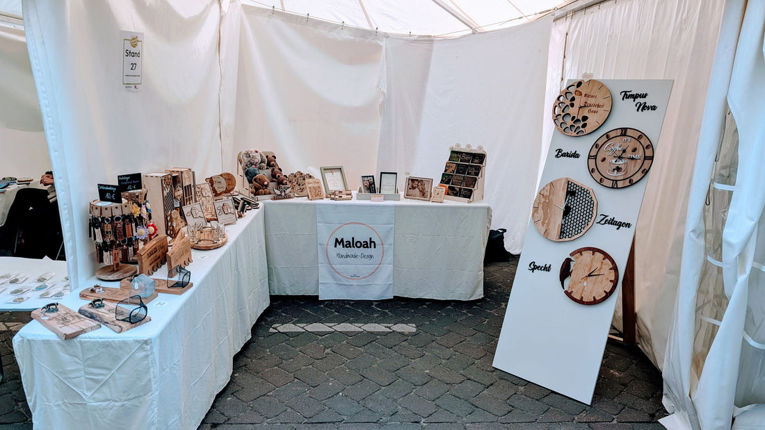 Unser Stand auf den Kunsthandwerkermarkt in Vechta