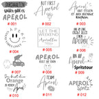 Gravierter Aperol-Untersetzer aus Kiefernholz - Maloah Handmade Design