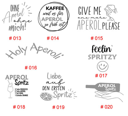 Gravierter Aperol-Untersetzer aus Kiefernholz - Maloah Handmade Design