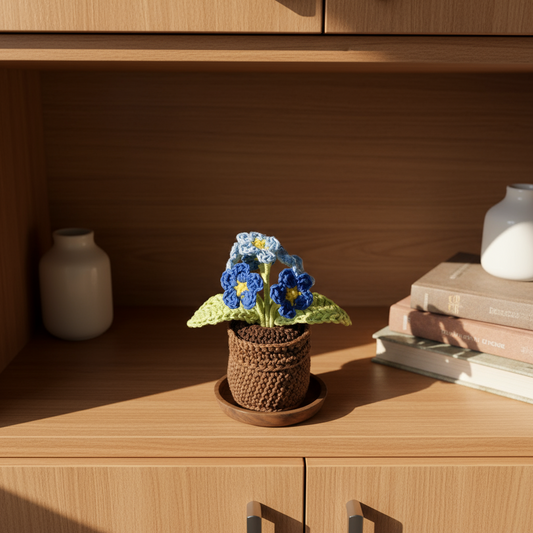 Handgehäkelte Blume im Topf – Ewige Deko mit Herz - Maloah Handmade Design