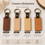 Personalisierter Schlüsselanhänger aus Holz mit Wunschgravur - Maloah Handmade Design