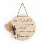 Holzschild schwester studio aufnahme