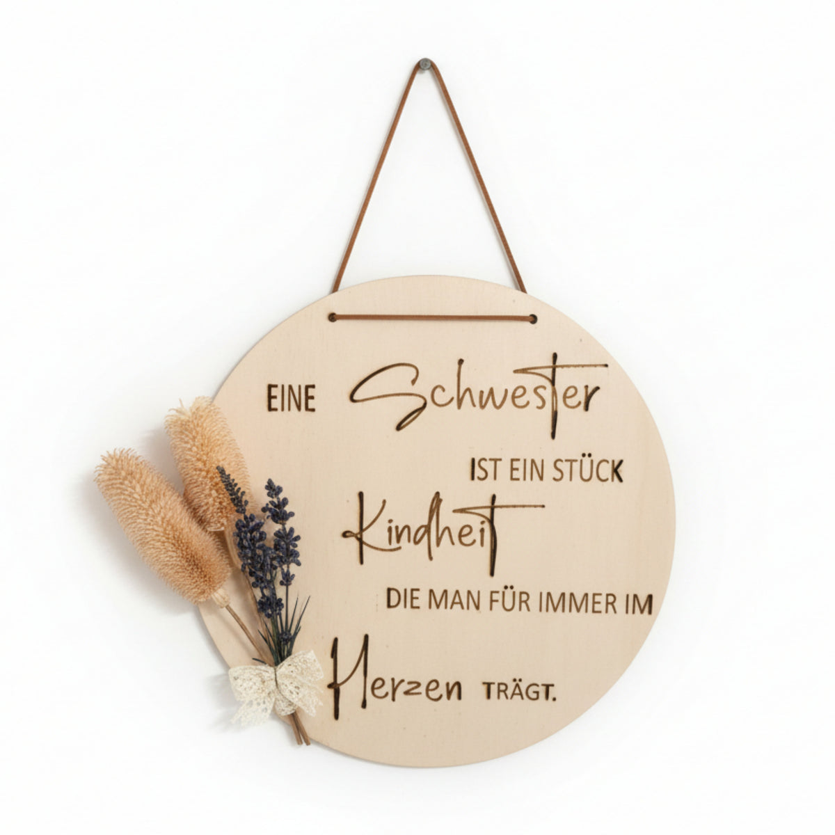 Holzschild schwester studio aufnahme