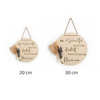 Holzschild Schwester „Eine Schwester ist ein Stück Kindheit" – Personalisiert mit Trockenblumen - Maloah Handmade Design