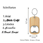 Flaschenöffner-Schlüsselanhänger aus Holz - Maloah Handmade Design