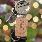 Schlüsselanhänger Holz Metall elegant handgefertigt Geschenk Frauen
