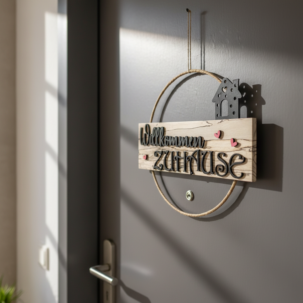  30cm Durchmesser ganzjährige Türdeko rustikal
