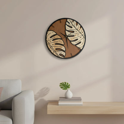 Wanduhr Monstera Moments - Maloah Handmade Design
