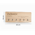 Schlüsselbrett „Zuhause – wo deine Jogginghose auf dich wartet" – 5 Haken - Maloah Handmade Design