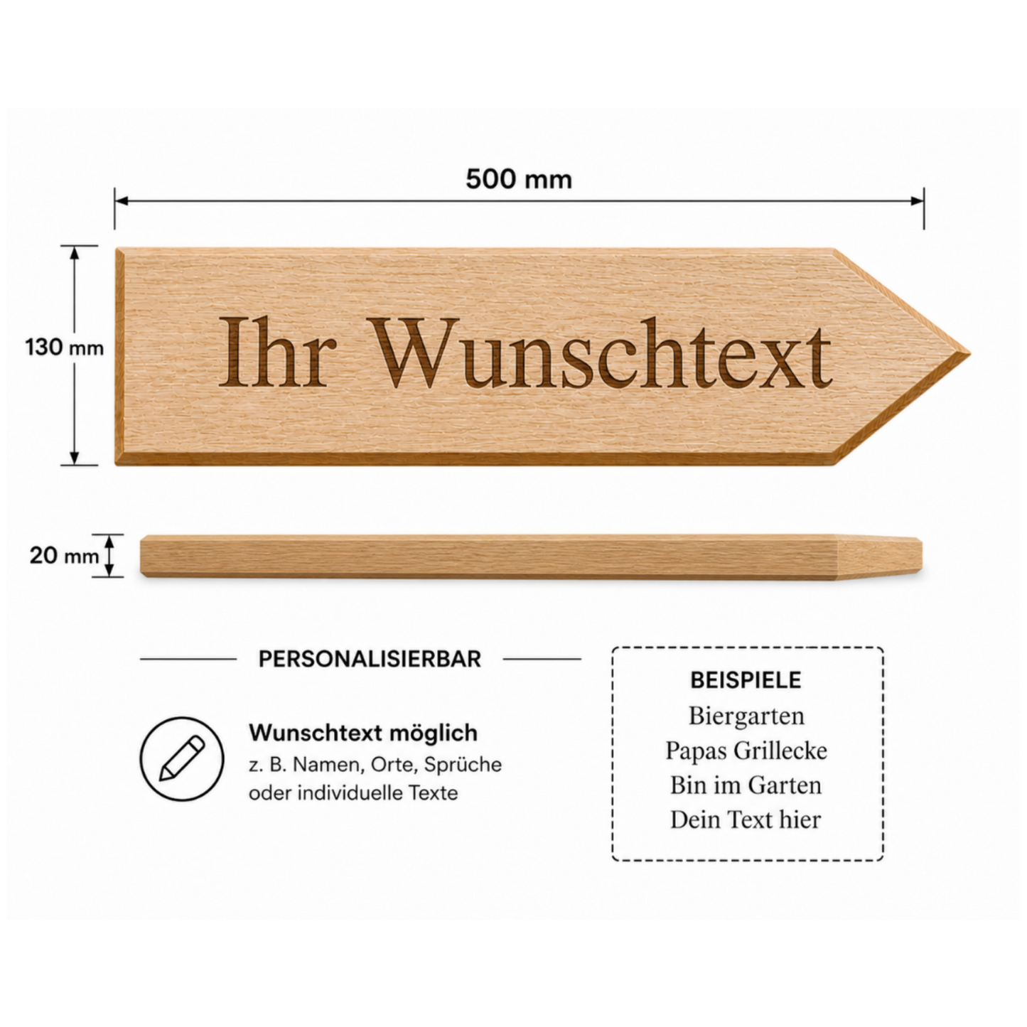 Ihr Wunschtext, Personalisierbar