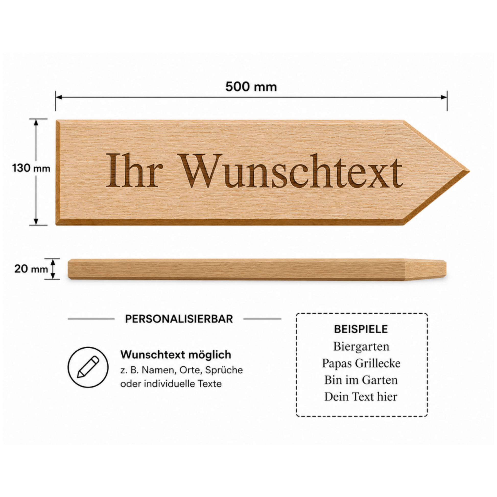 Ihr Wunschtext, Personalisierbar
