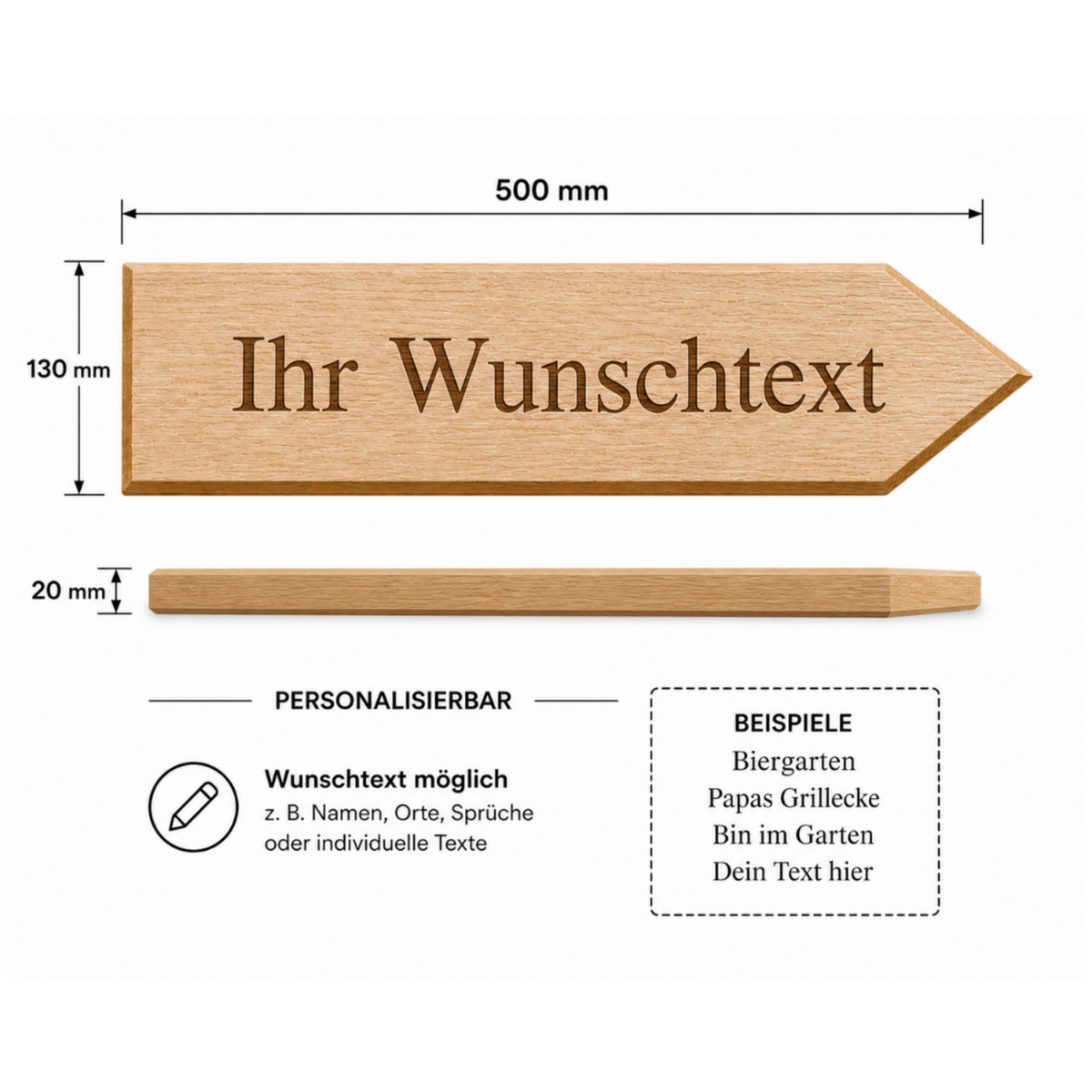 Ihr Wunschtext, Personalisierbar