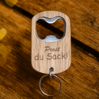 Flaschenöffner-Schlüsselanhänger aus Holz - Maloah Handmade Design
