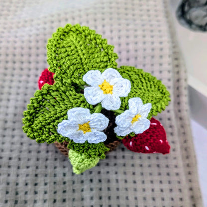 Handgehäkelte Erdbeerpflanze – Süße Erinnerung zum Verschenken - Maloah Handmade Design