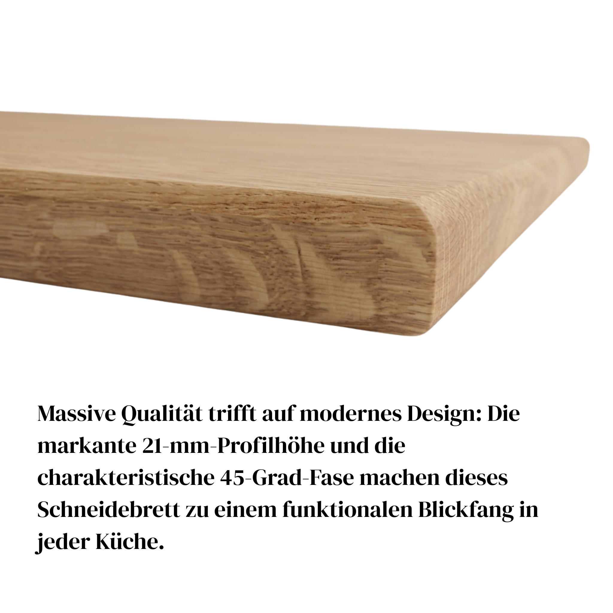 Schneidebrett Eiche – 50 × 36 × 2,1 cm - Maloah Handmade Design