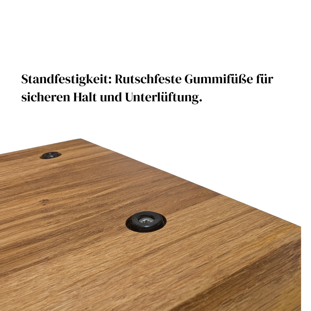 Schneidebrett Wildeiche mit Schweizer Kante – 60 × 30 × 3 cm - Maloah Handmade Design