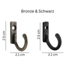 Schlüsselbrett Eiche haken Bronze Schwarz- Maloah Handmade Design