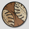 handgefretigte wanduhr monstera Maloah Handmade Design