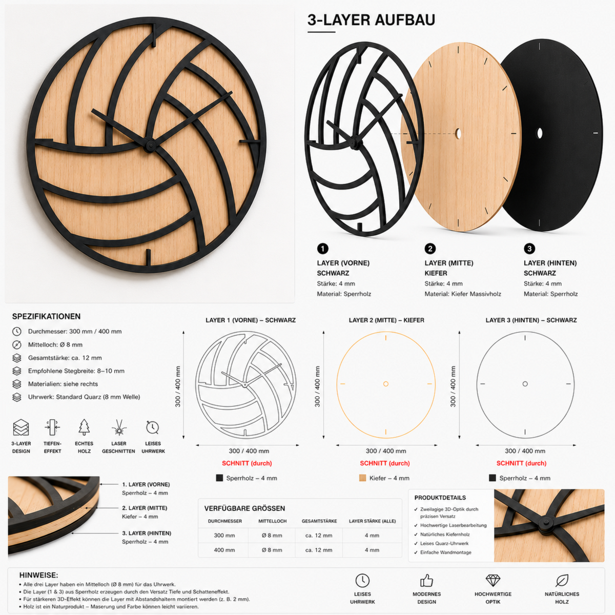 infotafel wunsch design uhr
