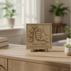 Einzigartiges Vatertagsgeschenk: „Papa’s Team“ aus Holz - Maloah Handmade Design