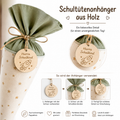 Schultütenanhänger aus Holz zur Einschulung 2026 - Maloah Handmade Design