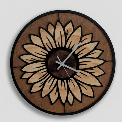 Sonnenblumen-Wanduhr - Maloah Handmade Design