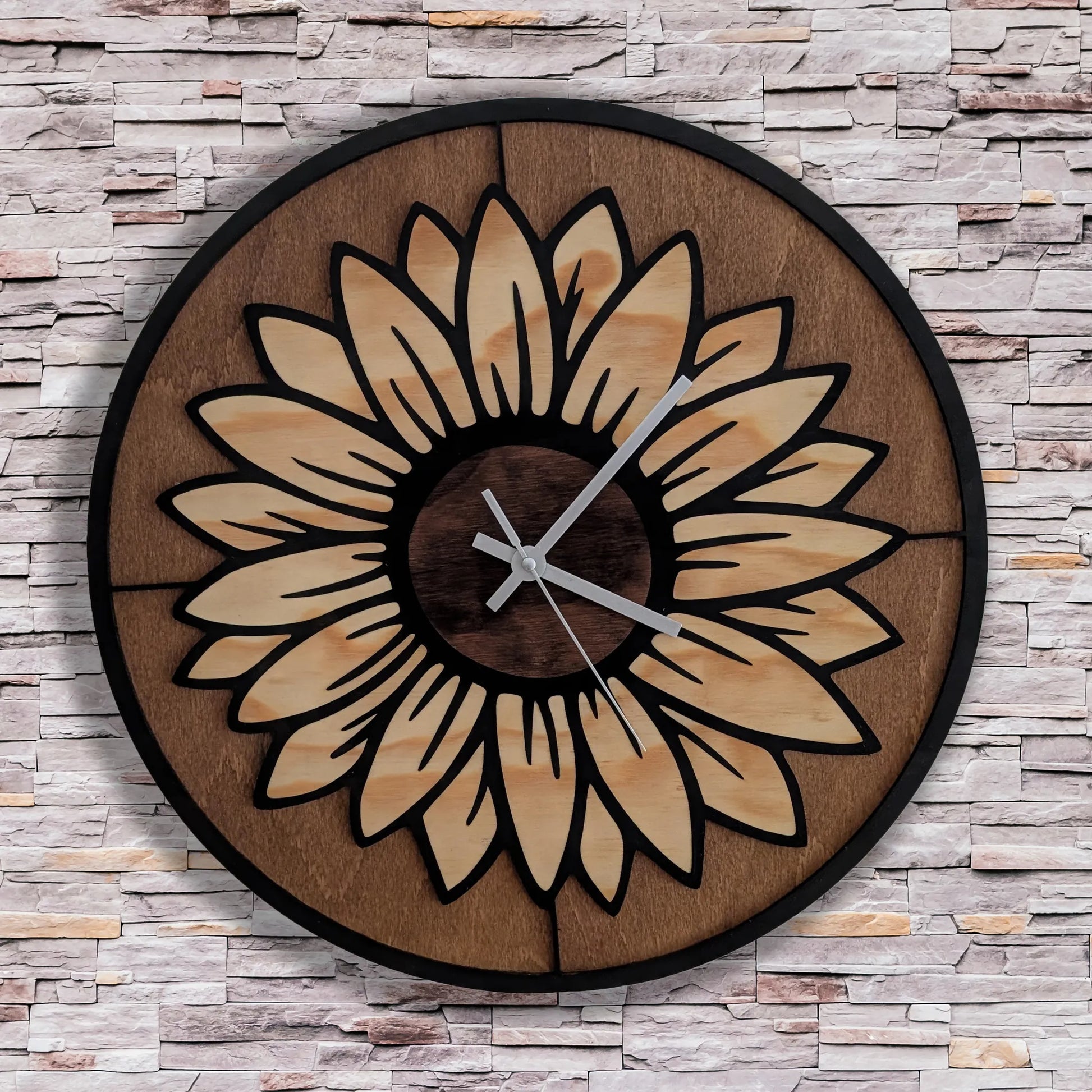 Sonnenblumen-Wanduhr - Maloah Handmade Design