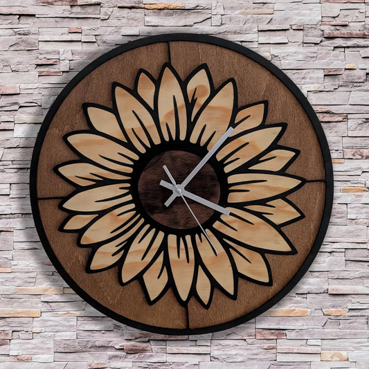 Sonnenblumen-Wanduhr - Maloah Handmade Design