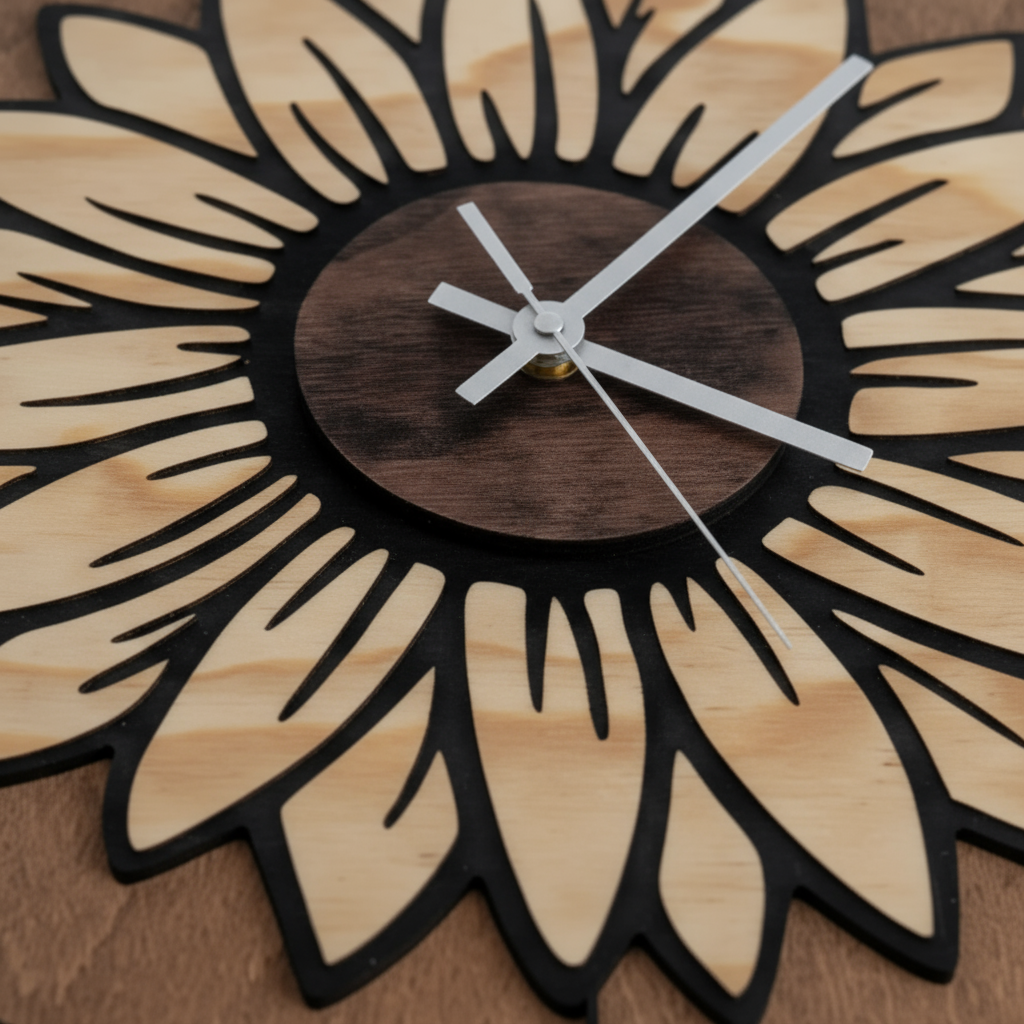 Sonnenblumen-Wanduhr - Maloah Handmade Design