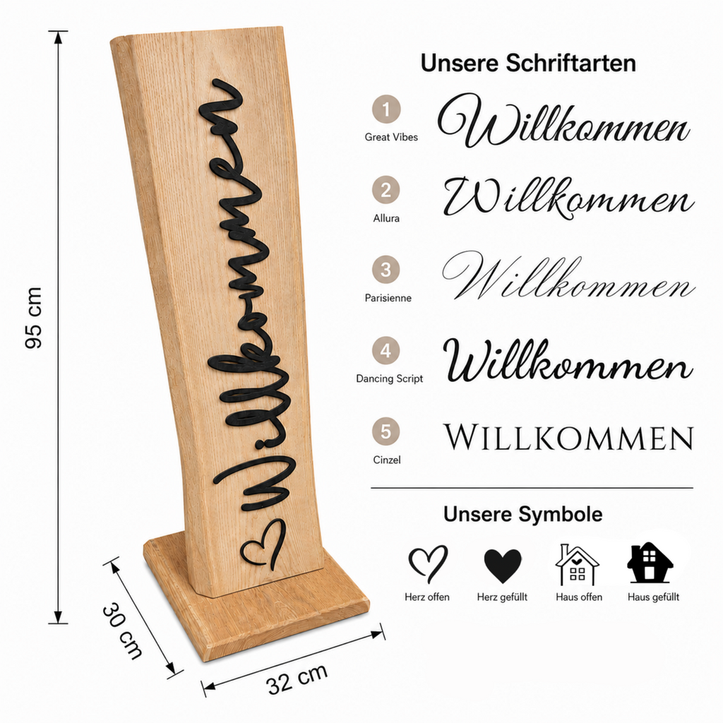 schriftarten und symbol auswah