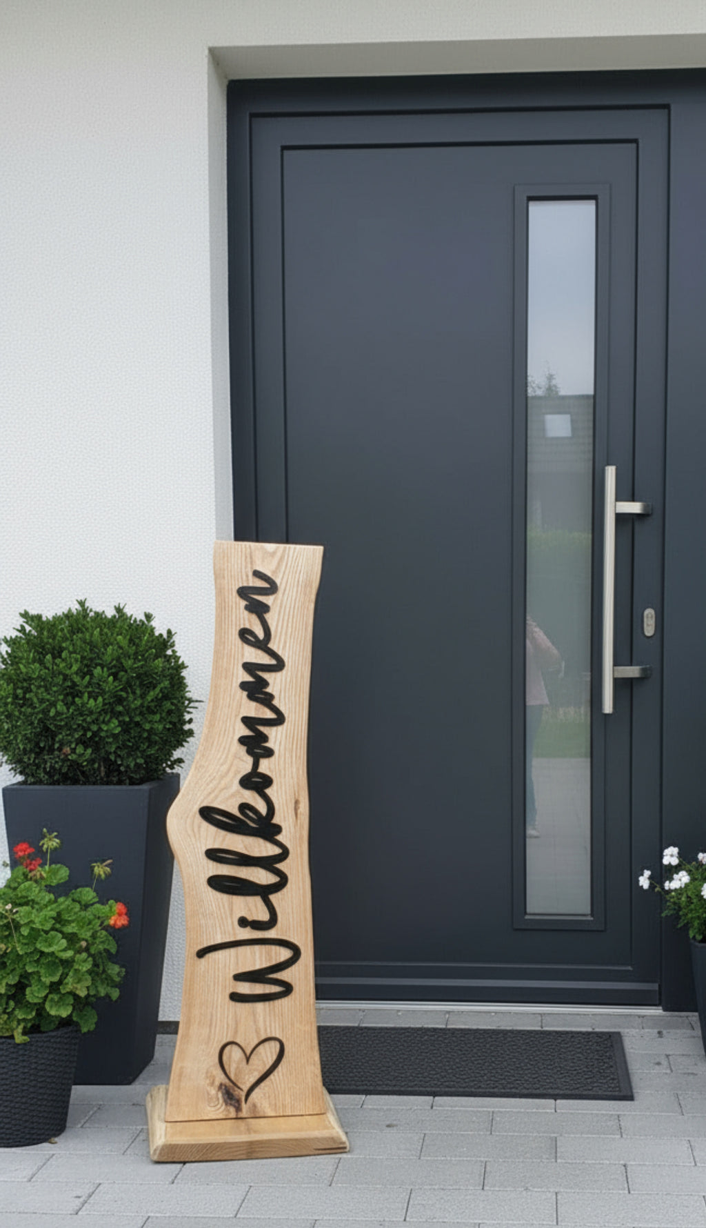 Willkommen schild haustür 